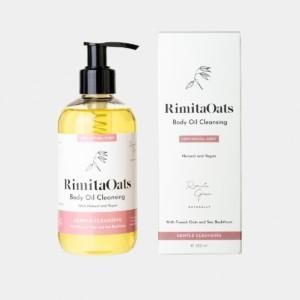 RimitaOats – Body Oil Cleansing – Suihkuöljy 250 ml Lempeästi vaahtoava suihkuöljy puhdistaa ihon luonnollisesti ja kuivattamatta.